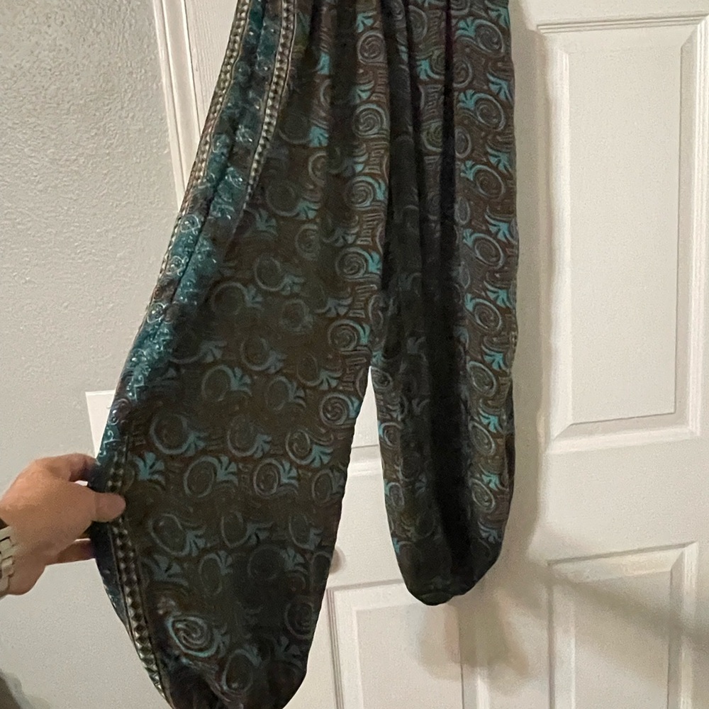 EARTHBOUND Blue and Brown Wide Leg Pants